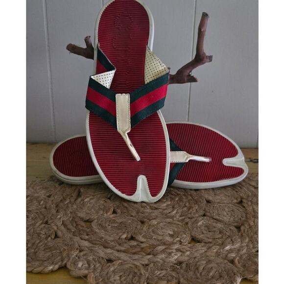 Gucci Web Trimm Thing Flip Flops Pre-Loved - Authentic Size 42 main image 4